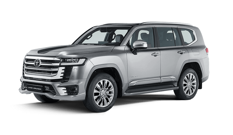 Toyota Land Cruiser shown from the front